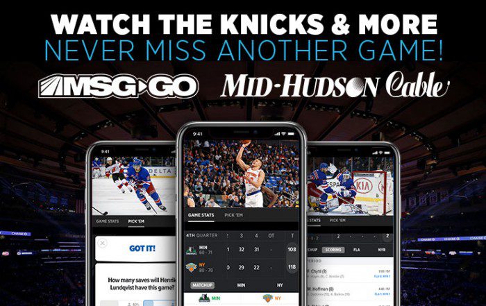 MSG GO is on Mid-Hudson Cable